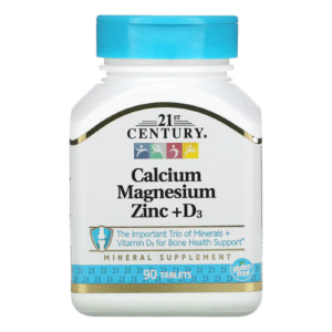 21st Century, Calcium Magnesium Zinc + D3, 90 Tablets