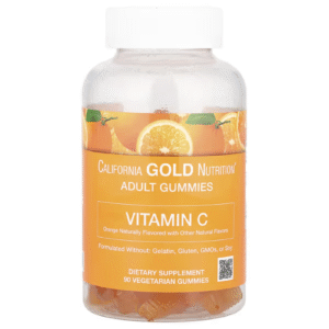 California Gold Nutrition, Vitamin C Gummies with Vitamin A from 100% Beta-Carotene, 90 Vegetarian Gummies