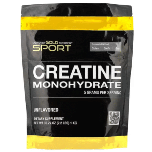California Gold Nutrition, Sport, Creatine Monohydrate, Unflavored, 2.2 lbs (1 kg)